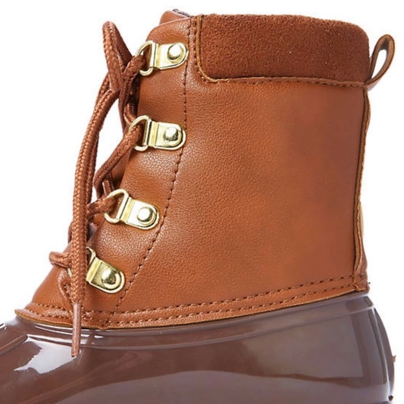 Adrienne Vittadini  | Youth Girls Gavin Duck Boots Size: 1M Youth | Pink /Brown - Picture 5 of 13